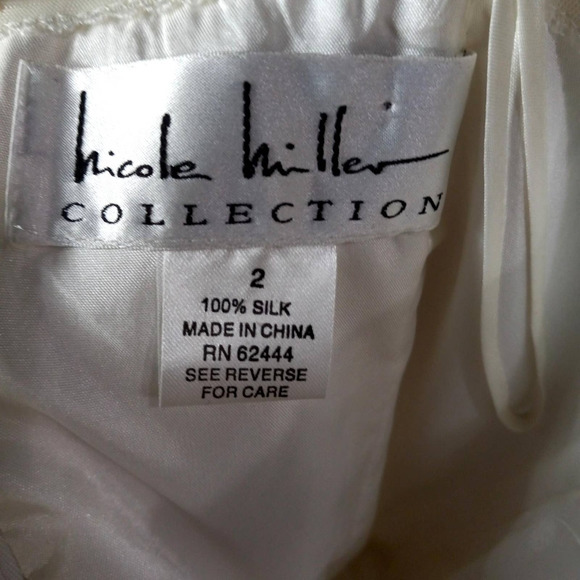 Nicole Miller Collection White Strapless Dress Size 2 EUC - Picture 2 of 10